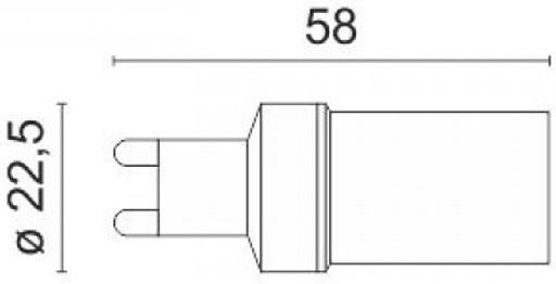 Spot Light G9 Ceramic 10W Λάμπα LED 10W για Ντουί G9 Θερμό Λευκό 850lm