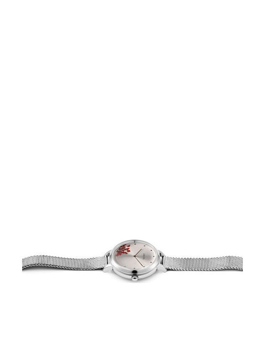 Fleurette Womens Watch 34mm Battery with Silver Stainless Steel Bracelet