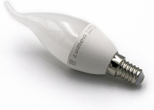 Adeleq Bec LED 6W pentru Soclu E14 și Formă C37 Alb cald 520lm