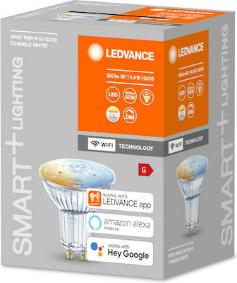 Ledvance Smart LED-Lampe 5W für Fassung GU10 und Form PAR16 Einstellbar Weiß 350lm Dimmbar