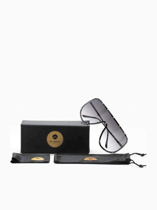Olympus Sunglasses Kronos Small Unisex Γυαλιά Ηλίου με Μεταλλικό Σκελετό Black 01-041