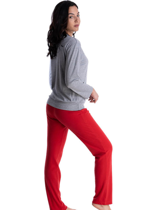 Rachel Winter Damen Pyjama-Set Gray