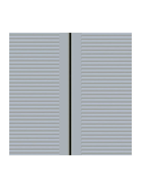 Zweiflügeliger Schrank Kunststoff mit 2 Regale Grey 68x39x92cm