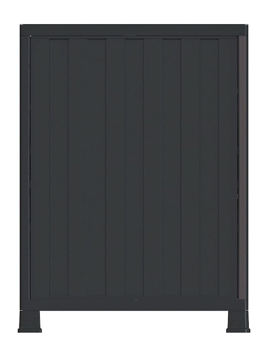 Zweiflügeliger Schrank Kunststoff mit 2 Regale Grey 68x39x92cm