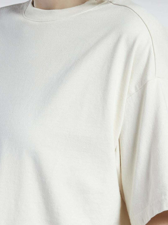 Classics Natural Dye Γυναικείο Καλοκαιρινό Crop Top Βαμβακερό Κοντομάνικο Ecru