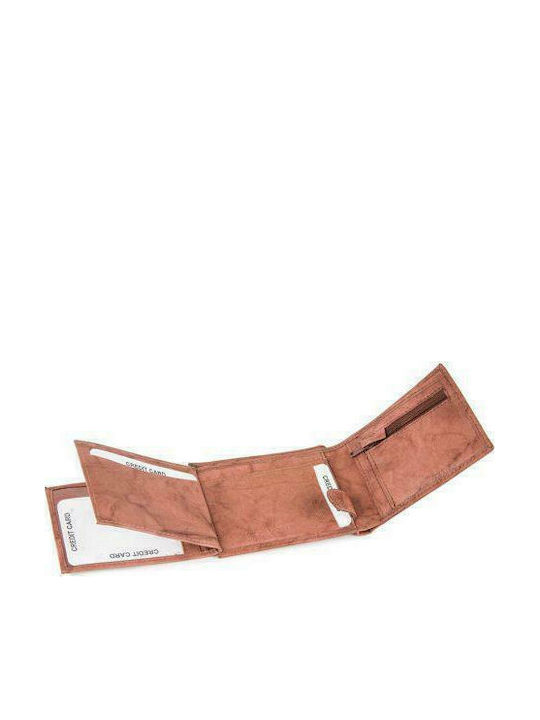 GA Leather Men's Wallet Classic Tabac Brown