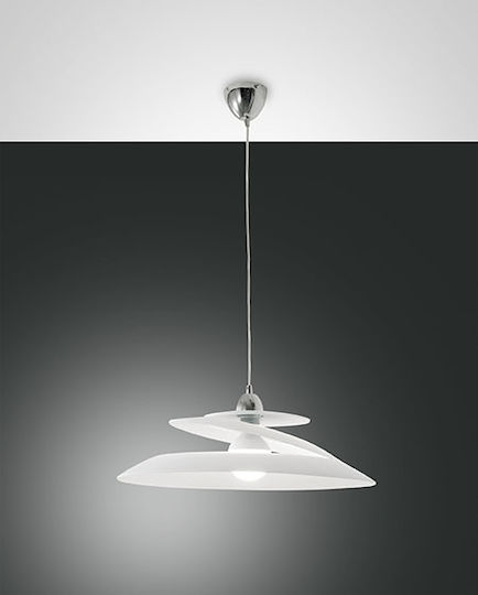Fabas Luce Aragon Pendant Light White with Socket E27 53x200cm
