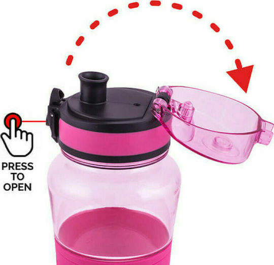 AlpinPro Kids Water Bottle Football Plastic with Straw Non Spill Green 500ml