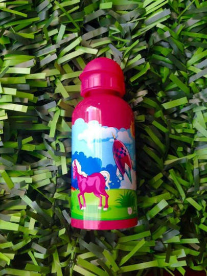 Ecolife Kinderflasche Rostfreier Stahl mit Pop-Up-Verschluss Fuchsie 500ml