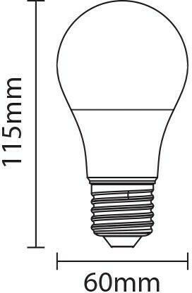 Optonica SP12-A4 LED Bulb 10W 118mm for Socket E27 and Shape A60 Cool White 806lm