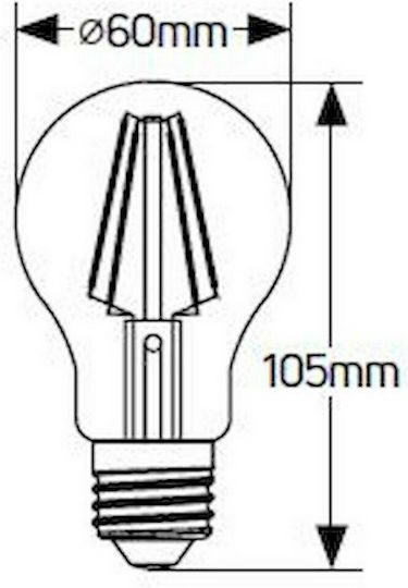 Geyer LED Glühbirne 4W für E27 Fassung und Form A60 Rot 120lm