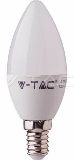 V-TAC VT-2226 LED Bulb 5.5W 100mm for Socket E14 and Shape C37 Natural White 470lm