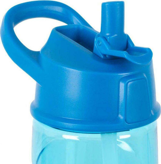 Littlelife Flip - Top Παιδικό Παγούρι Πλαστικό με Καλαμάκι Non Spill Μπλε 550ml