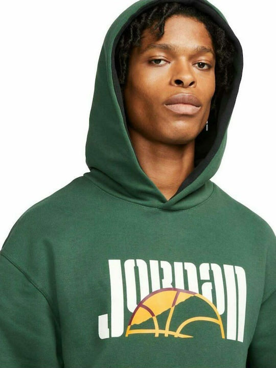 Jordan Sport DNA Men's Sweatshirt with Hood and Pockets Green