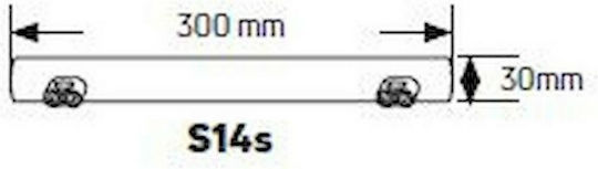 Geyer Λάμπα LED 5W 300mm για Ντουί S14s και Σχήμα Linestra Θερμό Λευκό 450lm