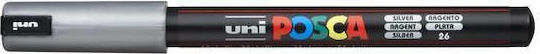 Posca PC-1MR Μαρκαδόρος Σχεδίου Μεταλλικό Ασημί 0.7mm