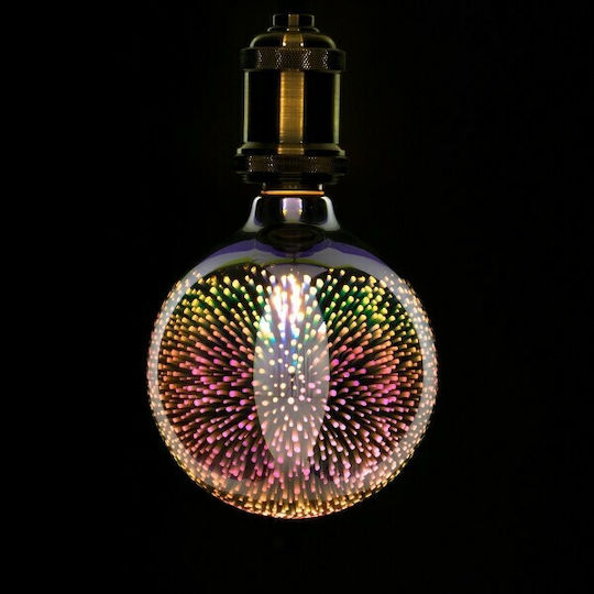 GloboStar Galaxy Extreme Glass LED крушка 5W 180mm за фасунга E27 и форма G125 Топло бяло 300лм