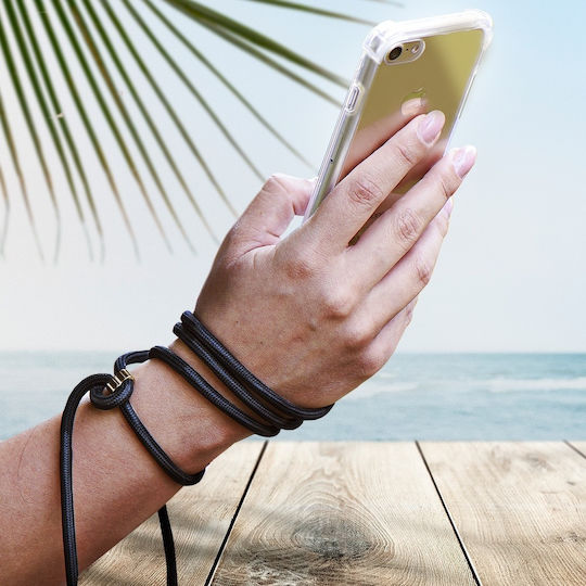 Forcell Cord Back Cover Σιλικόνης με Λουράκι Διάφανο (Galaxy A52 / A52s)