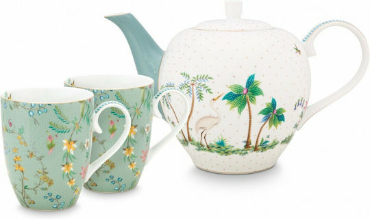 PiP Studio Jolie Flowers Mug from Porcelain Blue 350ml