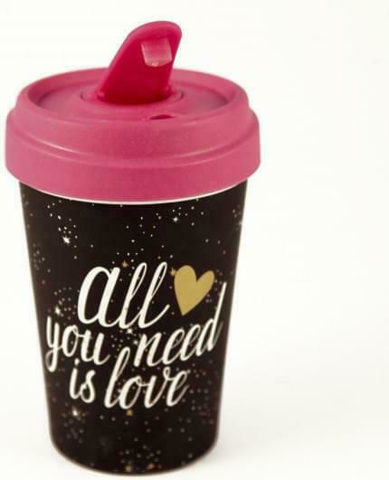 Chic Mic All You Need Is Love Бамбукова чаша с капак Gold 400 ml
