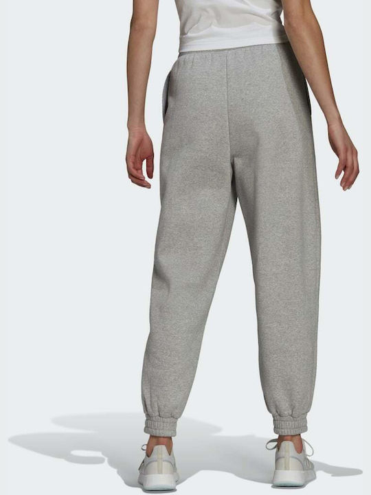 Adidas Essentials Women's Jogger Sweatpants Gray Fleece