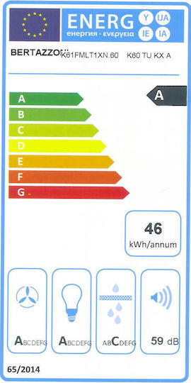 La Germania K60 TU KX A Chimney Vent Hood 60cm Inox