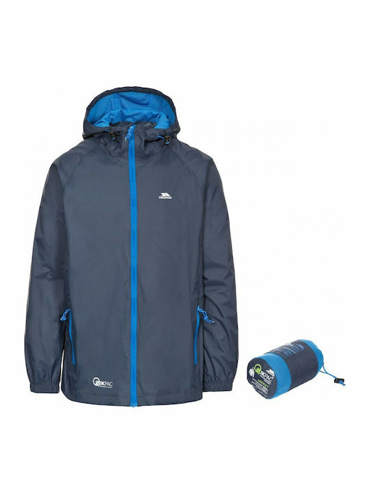 Qikpac Jacke Wasserdicht und Winddicht Marineblau