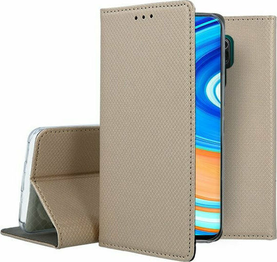 Forcell Book Δερματίνης Χρυσό (Redmi Note 9)
