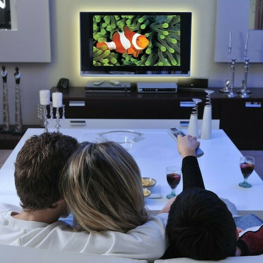Waterproof LED Strip TV USB 5V RGB Light 4x50cm Type SMD5050 with Power Supply & Remote Control
