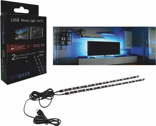 Cubalux LED Strip TV USB 5V Blue Light 1m Type SMD2835 with Power Supply