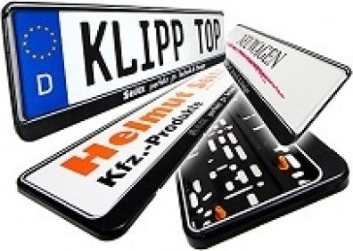 Auto Gs Kfz-Kennzeichenrahmen Kunststoff 52 x 12.5cm Schwarz 1Stück