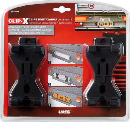 Lampa Car License Plate Frames Plastic Black 2pcs