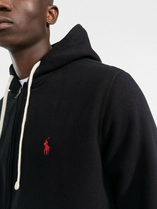 Sweatshirt Fleece with Hood Black