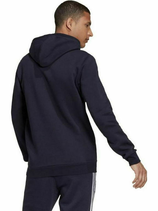 Adidas Essentials Men's Sweatshirt with Hood and Pockets Navy