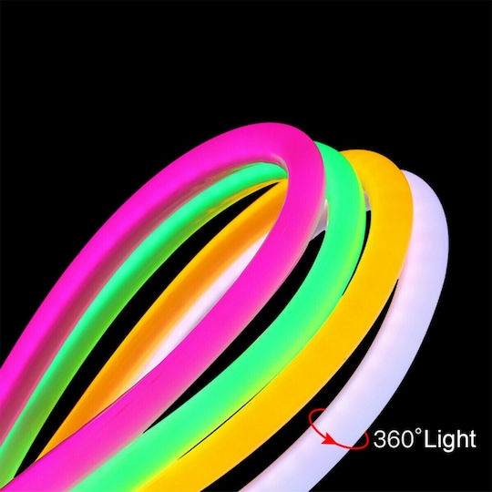 GloboStar Водоустойчива LED Лента 24V Зелено Светлина 1м Неон Флекс
