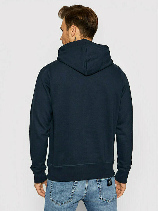 Neville Men's Sweatshirt with Hood and Pockets Navy Blue