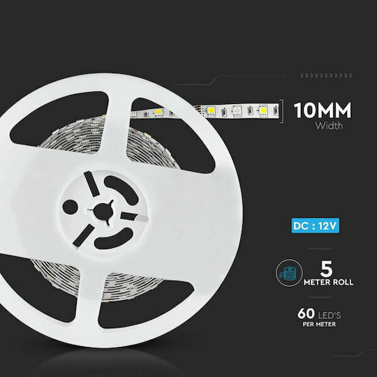 V-TAC Rezistent la apă Bandă LED 24V Alb Cald Lumină 5m Tip SMD5050