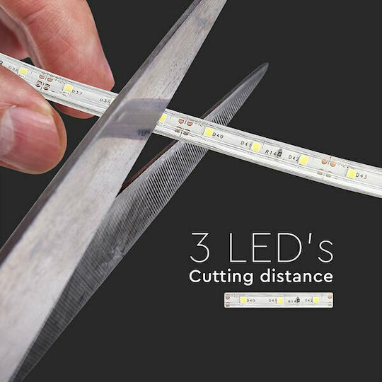 V-TAC Водоустойчива LED Лента 12V Червено Светлина 5м Тип SMD3528