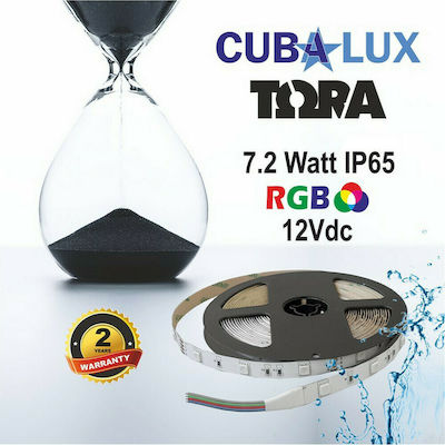 Cubalux Waterproof LED Strip Power Supply 12V RGB Length 5m and 30 LEDs per Meter SMD5050