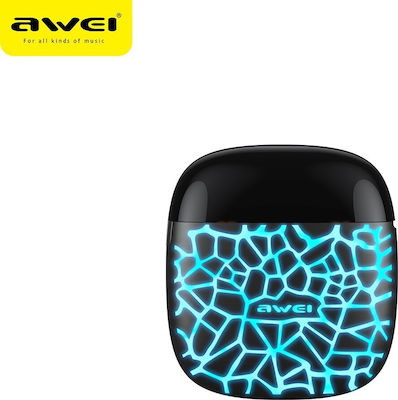 Awei T28 Pro Earbud Bluetooth Handsfree Earphones with Charging Case Ice Crack Blue