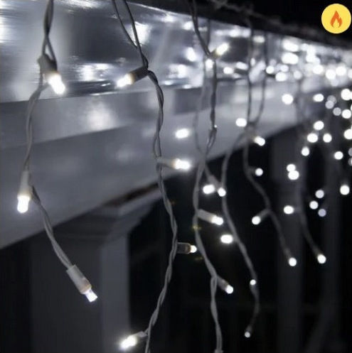 144 Lights LED 3m. x 60cm Cold White type Rain 1pcs