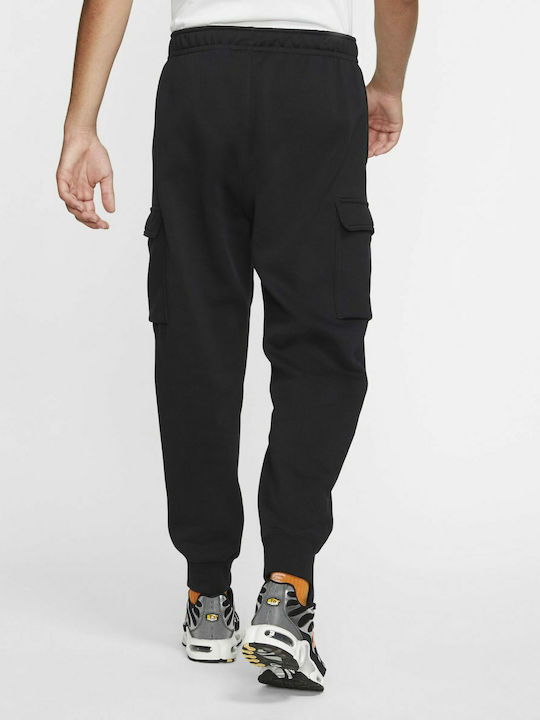 Cargo Sweatpants with Elastic Black