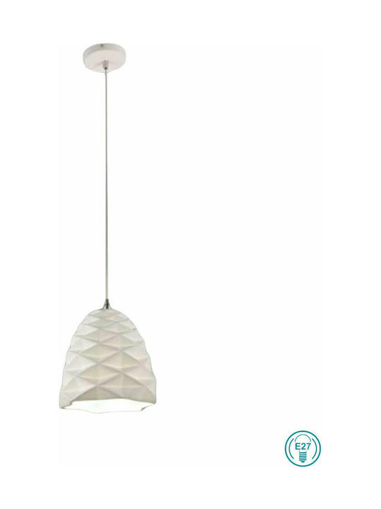 Fabas Luce Duchessa Pendant Light Single-Light Bell for Socket E27 White