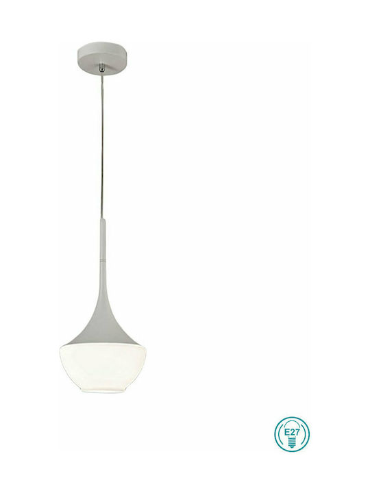 Fabas Luce Apollo Pendant Light Single-Light for Socket E27 White