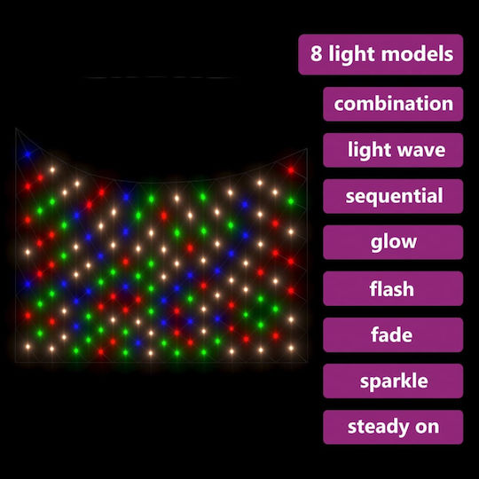 544 Lămpițe LED 4m. x 400buc Multicolore tip Plasă 1buc