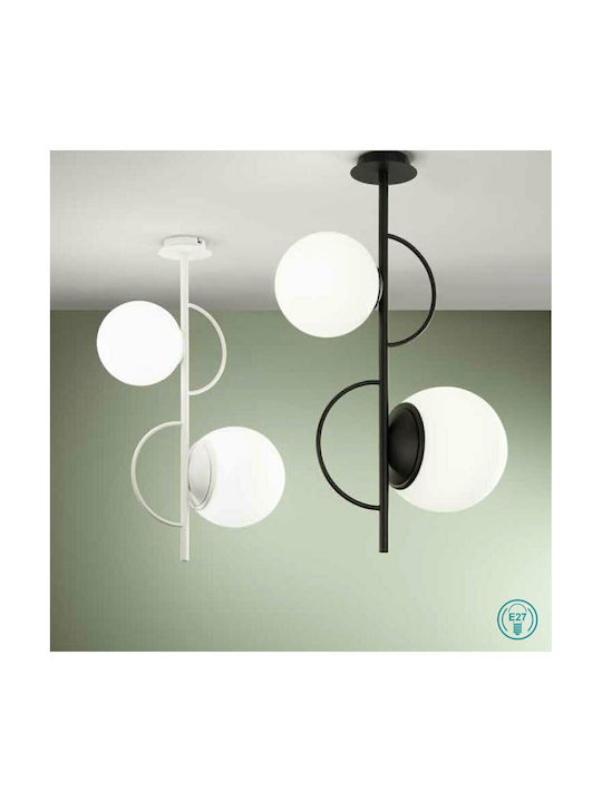 Ondaluce Pendant Light Suspension Ball for Socket E27 White