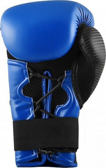 adidas Hybrid Boxing Gloves made of Synthetic Leather for Match Blue