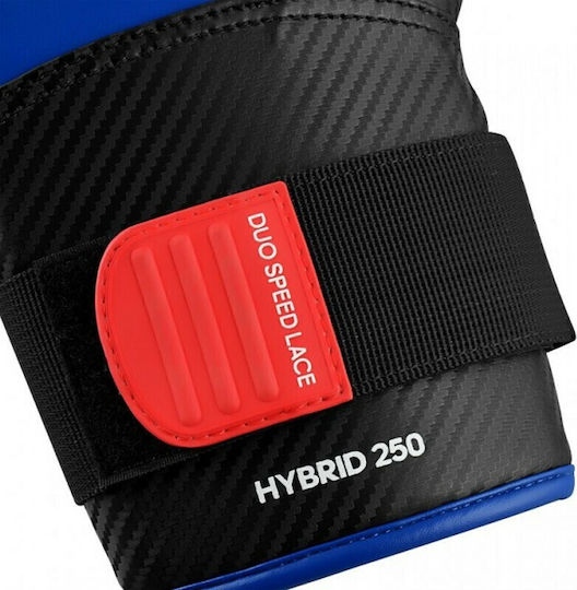 adidas Hybrid Boxing Gloves made of Synthetic Leather for Match Blue