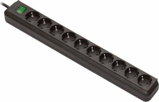Brennenstuhl Eco-Line Power Strip with Surge Protection 10 Positions with Switch and Cable 3m