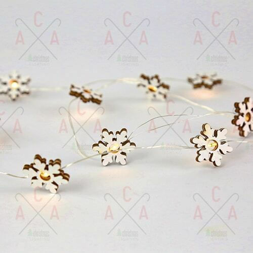 10 Lights LED 0.9m. Warm White Battery in String 1pcs